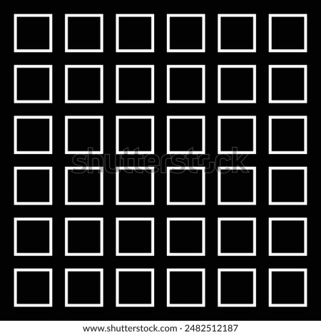 Black-filled, stroke-free square divided into a 6x6 grid. 