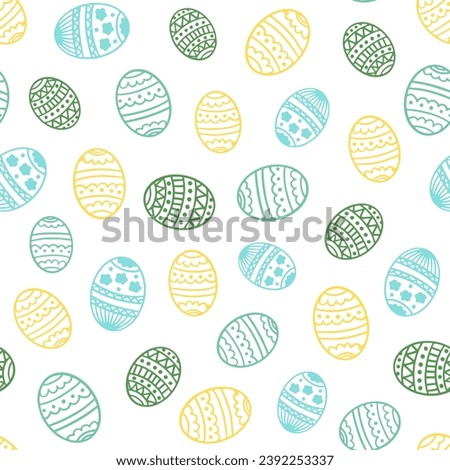 Easter egg seamless pattern. Pastel color, texture of holiday eggs. Simple abstract decorative template for Easter celebration. Stylized cute wallpaper with ornament, postcard, fabric. Seamless sketch