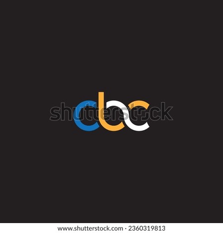 CBC Initial Letter Logo Vector element. Initial logo template