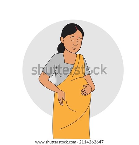 A Indian Pregnant Woman | A Young Pregnant Woman