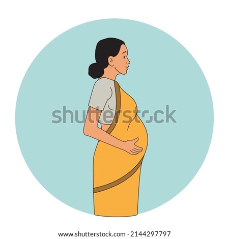 An Indian Pregnant Woman | A Young Pregnant Woman