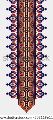Geometrical And Ethnic Textile  neckline design and motif for textile branding Fabric illustration Design for cover, fabric, textile, wrapping paper