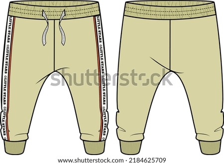 KID BOYS BOTTOM WEAR JOGGER AND TROUSER VECTOR FRONT AND BACK VECTOR