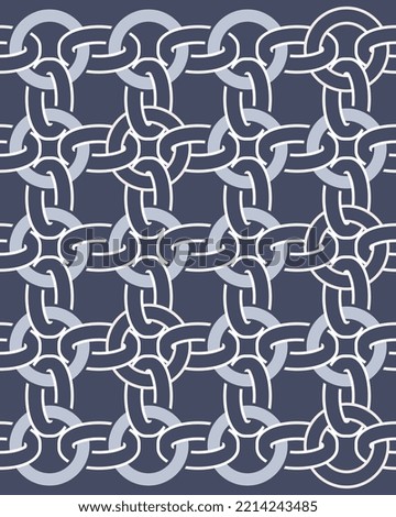 NAUTICAL ROPE CHAIN CHECK SEAMLESS PATTERN VECTOR