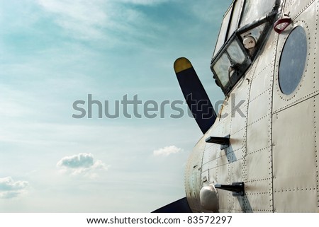 Old airplane sideview