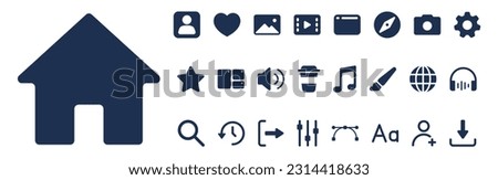 Website icons set isolated on white background vector image.