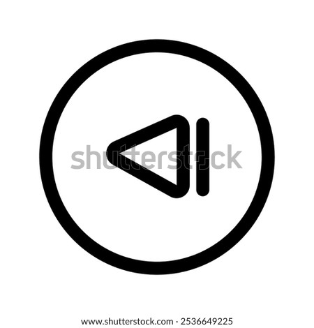 Elegant Black and White Fast Rewind Icon Logo for Websites and Graphic Design – Clean, Minimalist Design, Perfect for Digital Interfaces, Mobile Apps, and Projects Seeking a Classic, Professional Look