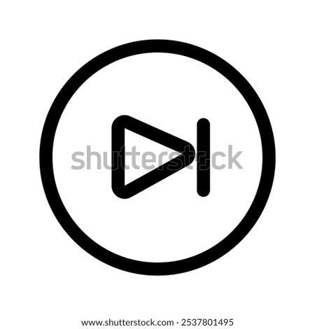 Elegant Black and White Skip Forward Icon Logo for Websites and Graphic Design – Clean, Minimalist Design, Ideal for Digital Interfaces, Mobile Apps, and Projects Requiring a Modern, Professional Aest