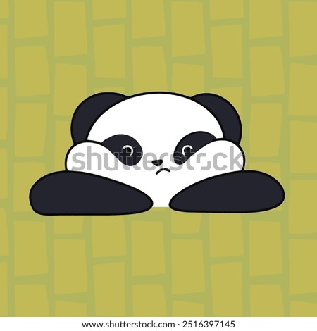 cute little vharacter panda pouting