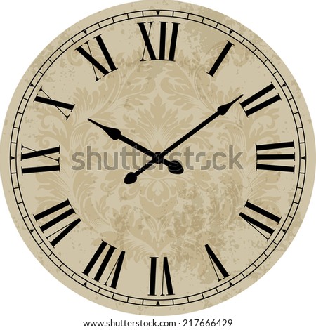 Old clock.Vector illustration.