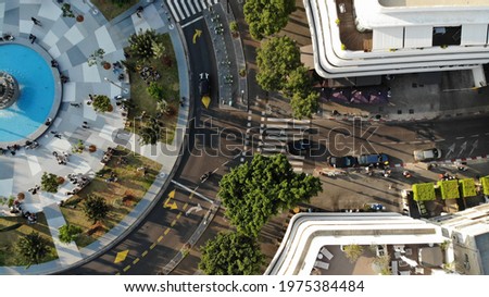 Tel Aviv city square, Drone photo, Landscape Skyline. city life Israel TLV
 Stock fotó © 