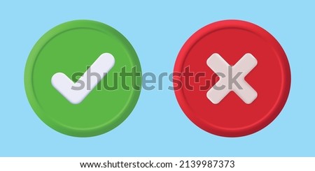 true and false 3d icon vector design for printing, on and off switch, modern switch,