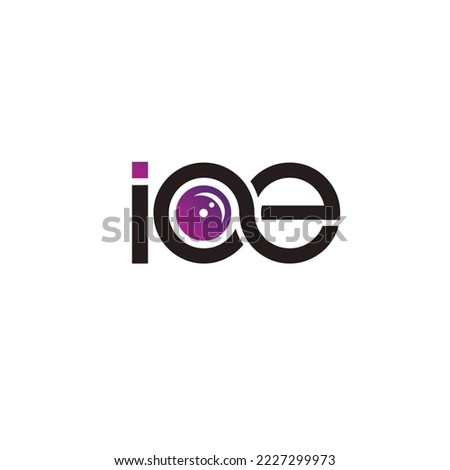 IOE LETTER LOGO TECHNOLOGY SECURITY CAMERA