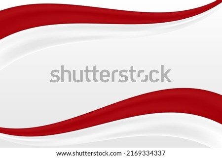 Wave flag happy Indonesia independence day greeting card