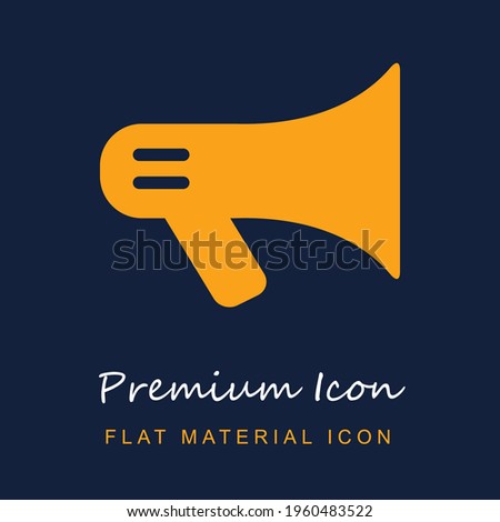 Bullhorn Variant With White Details premium material ui ux isolated vector icon in navy blue and orange colors