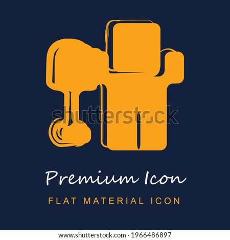 Digg Social Sketch Logo Variant premium material ui ux isolated vector icon in navy blue and orange colors
