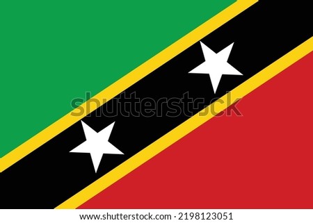 Flag of Saint Kitts and Nevis, Saint Kitts and Nevis flag  icon flag - 