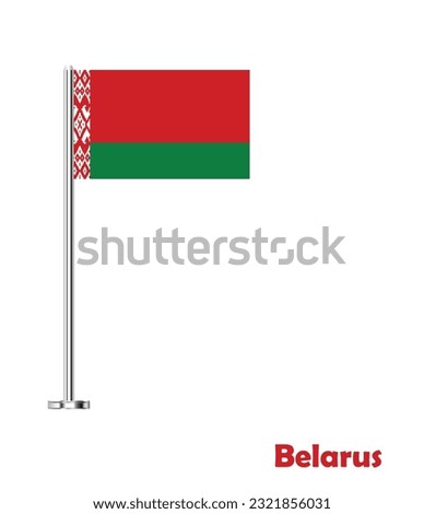 Flag of Belarus, Table Flag of Belarus, Vector Illustration.