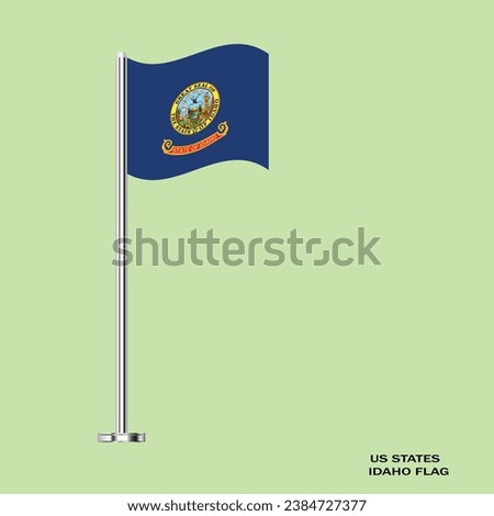 Idaho flag. Idaho table flag. Idaho US state. USA Idaho vector illustration flag.