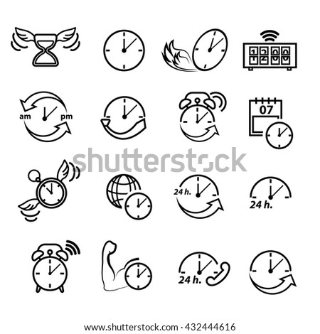 Time icon set