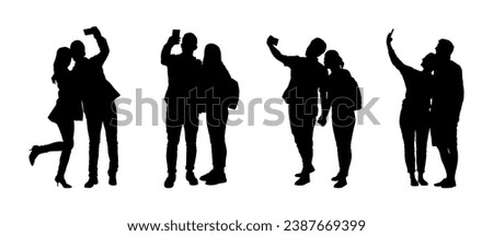 Similar – Image, Stock Photo Male tourist with photo camera standing on rocky lake shore