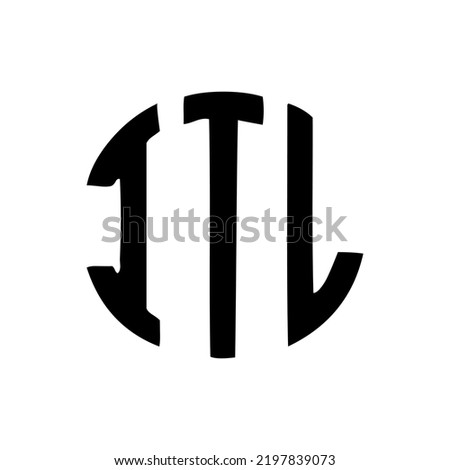 ITL letter logo design BW