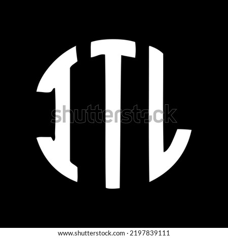 ITL letter logo design BW