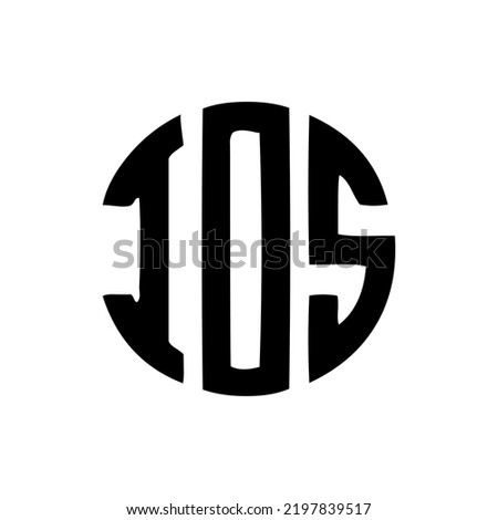 IOS letter logo design BW