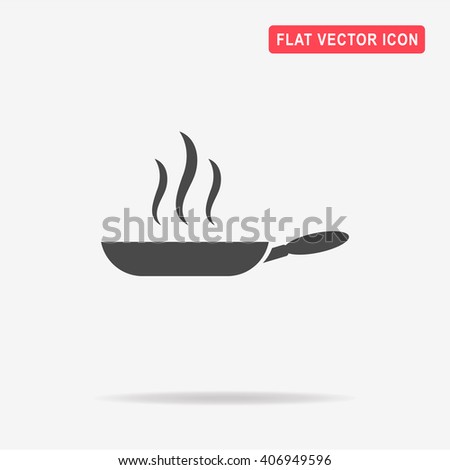 Frying pan icon. Vector concept illustration for design.