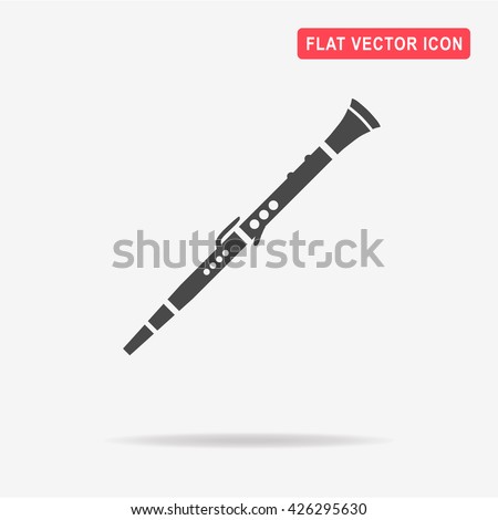 Clarinet icon. Vector concept illustration for design.