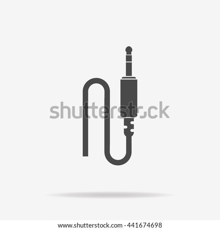 Audio cable icon. Vector concept illustration for design.