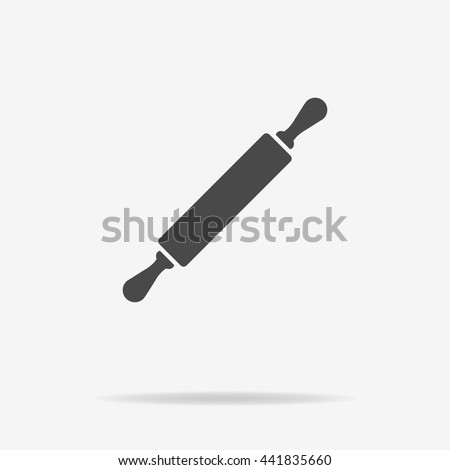 Rolling pin icon. Vector concept illustration for design.
