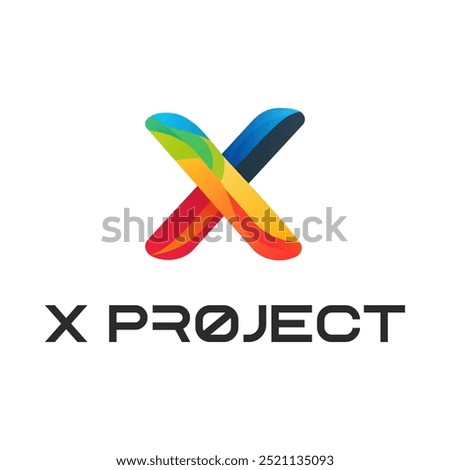 X logo design vector template design for brand, Tech logo, digital logo ,modern and abstract .