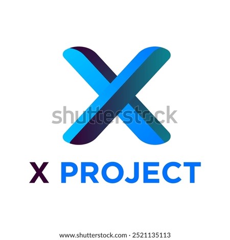 X logo design vector template design for brand, Tech logo, digital logo ,modern and abstract .