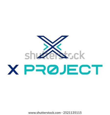 X logo design vector template design for brand, Tech logo, digital logo ,modern and abstract .