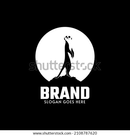 Meerkat vector logo design template