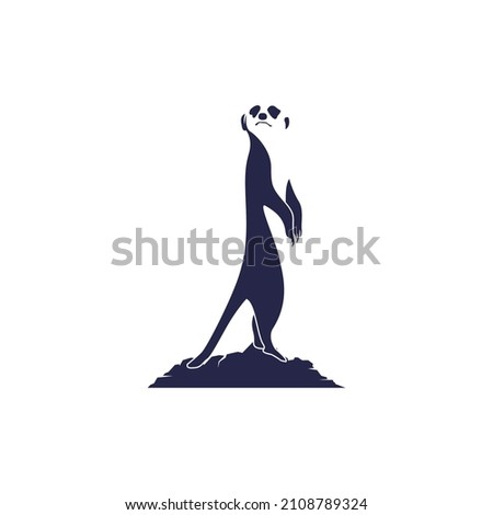 Meerkat logo illustration design template