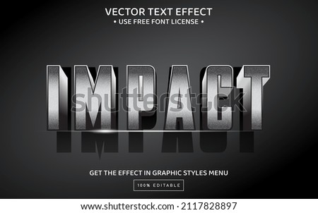 Impact 3D editable text effect template