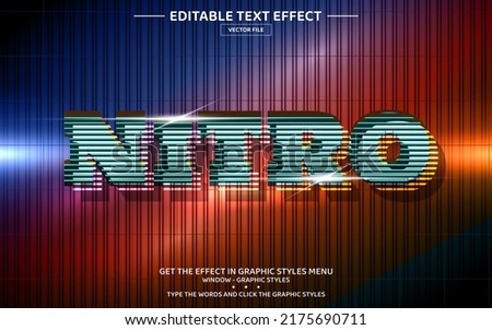Nitro 3D editable text effect template