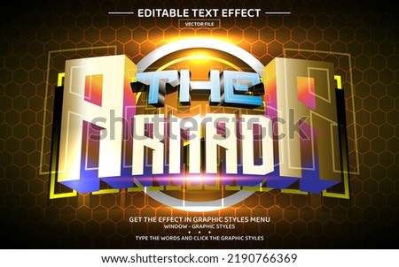 The armada 3D editable text effect template Foto stock © 