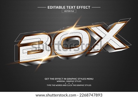 Box 3D editable text effect template