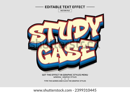 Study case 3D editable text effect template