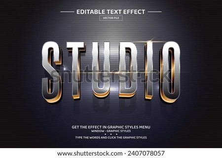 Studio 3D editable text effect template