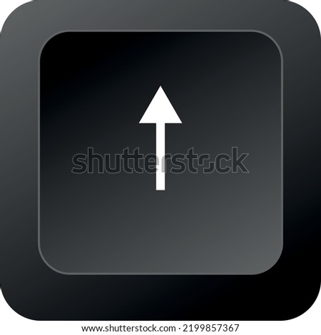 Up Arrow key, button vector image