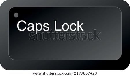Caps Lock , button vector image