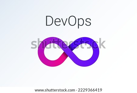 DevOps icon. software development - Dev and IT operations - Ops . loop eight logo for software technology companies. vector gradient icon