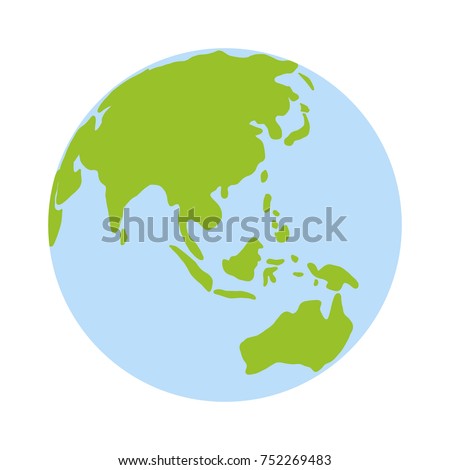 world globe icon. vector earth logo. flat web global symbol