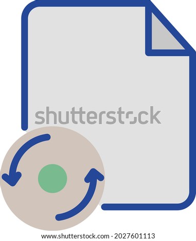 Synchronize file Isolated Vector icon which can easily modify or edit

