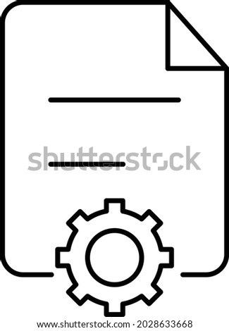 Gear file Isolated Vector icon which can easily modify or edit

