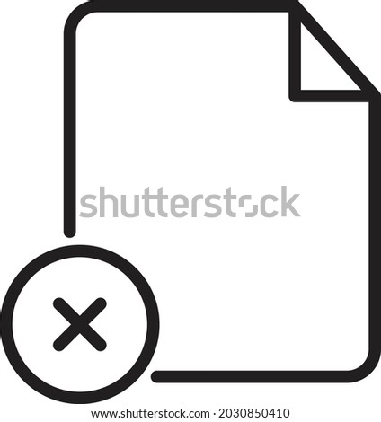 File delete Isolated Vector icon which can easily modify or edit

